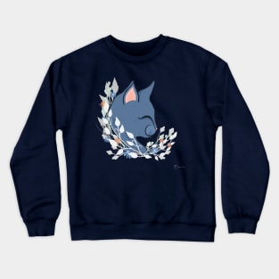 Happy Cat In The Springtime Garden Crewneck Sweatshirt